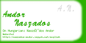 andor naszados business card